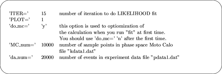 \begin{picture}(490,170)
\put(230,80){\oval(480,160)}
\put(0,80){
\begin{tabular...
...er of events in experiment data file ''pdata1.dat''
\end{tabular}}
\end{picture}