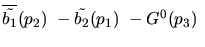 $\overline{\tilde{b_{1}}}({p_2})~-\tilde{b_{2}}({p_1})~-G^0({p_3})~$