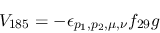 \begin{eqnarray*}
&V_{185}=-\epsilon_{{p_1},{p_2},\mu ,\nu }f_{29}g
\end{eqnarray*}