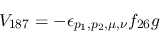 \begin{eqnarray*}
&V_{187}=-\epsilon_{{p_1},{p_2},\mu ,\nu }f_{26}g
\end{eqnarray*}