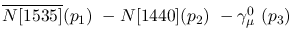 $\overline{N[1535]}({p_1})~-N[1440]({p_2})~-\gamma^{0}_{\mu }~(
{p_3})~$