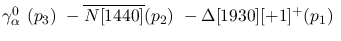 $\gamma^{0}_{\alpha }~({p_3})~-\overline{N[1440]}({p_2})~-
\Delta[1930][+1]^+({p_1})~$