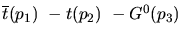 $\overline{t}({p_1})~-t({p_2})~-G^0({p_3})~$