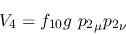 \begin{eqnarray*}
&V_{4}=f_{10}g~{p_2}_\mu {p_2}_\nu
\end{eqnarray*}