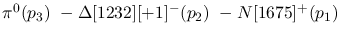 $\pi^0({p_3})~-\Delta[1232][+1]^-({p_2})~-N[1675]^+({p_1})~$