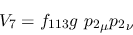 \begin{eqnarray*}
&V_{7}=f_{113}g~{p_2}_\mu {p_2}_\nu
\end{eqnarray*}