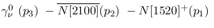 $\gamma^{0}_{\nu }~({p_3})~-\overline{N[2100]}({p_2})~-N[1520]^+(
{p_1})~$