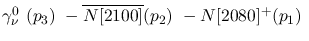 $\gamma^{0}_{\nu }~({p_3})~-\overline{N[2100]}({p_2})~-N[2080]^+(
{p_1})~$